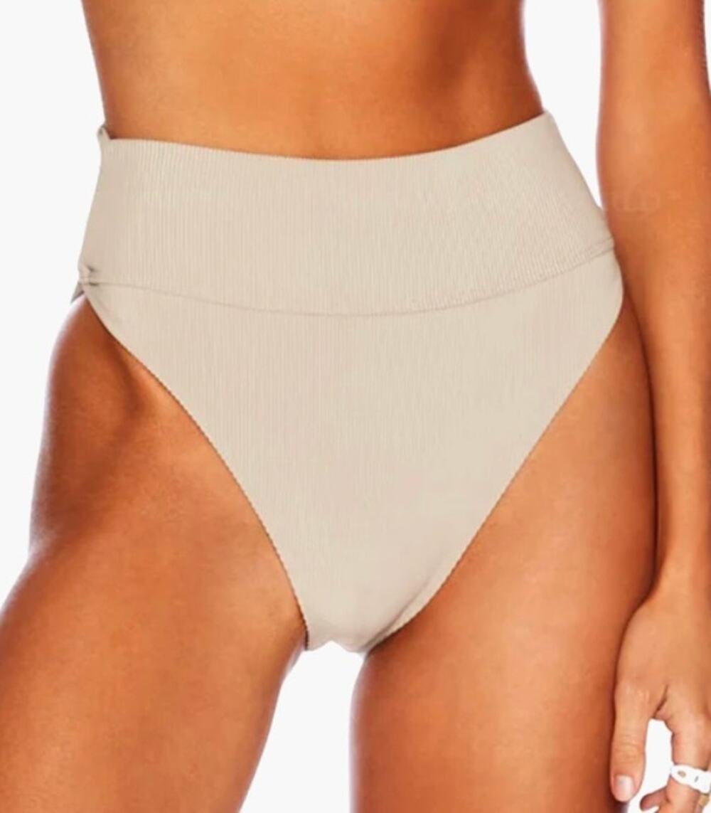 Beach Riot Tan Highway High Waist Bikini Bottom XS NWT